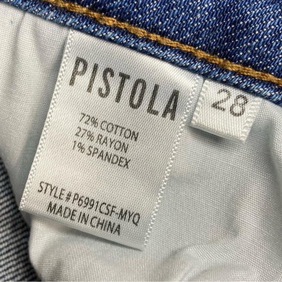 PISTOLA Monroe Mid Rise Cropped Cigarette Jeans in Mystique Women’s Sz 28 - Picture 7 of 9